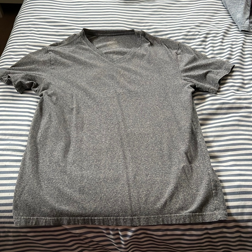 Heather Gray express shirt V-Neck
